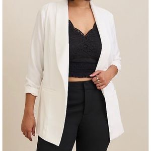 Torrid White Longline Blazer